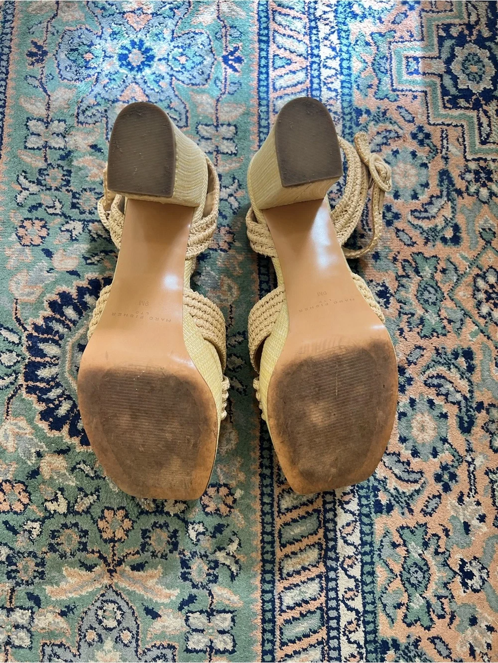 Marc Fisher Braided Platform Block Heel Sandals